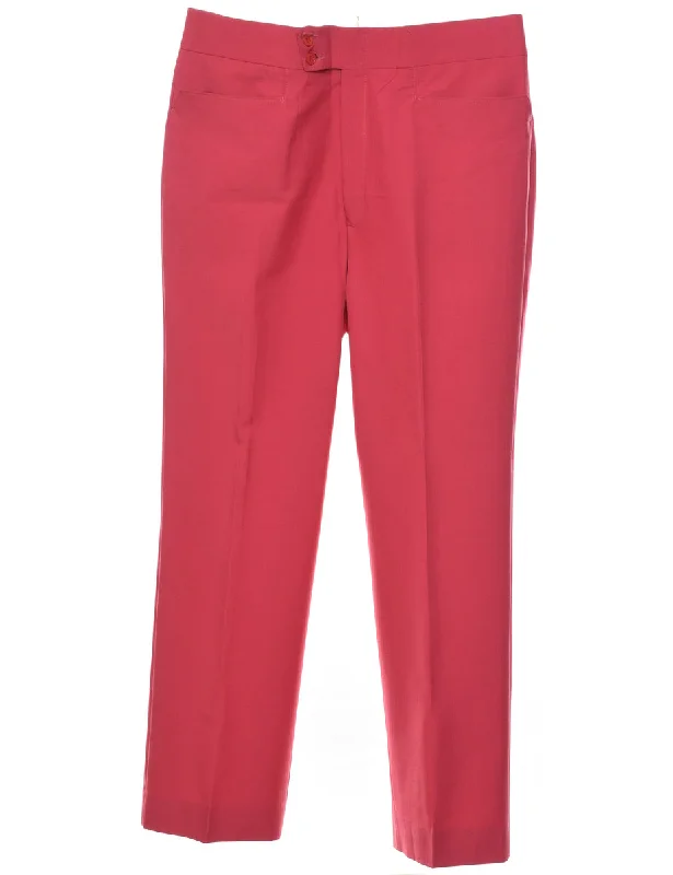 Straight-Fit Pink Classic Trousers - W38 L31 Dynamic Men's Moto