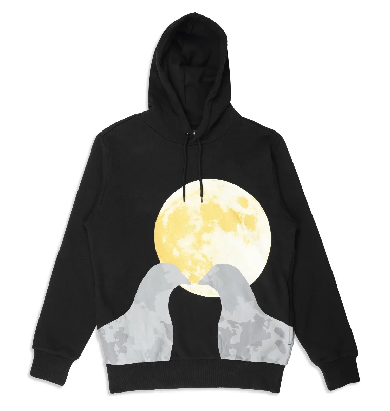 Full Moon Hoodie (Black) Confident Men's High