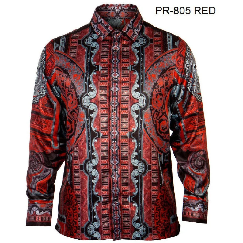 PRESTIGE BUTTON DOWN BLACK AND RED SHIRT Bold Men's Statement