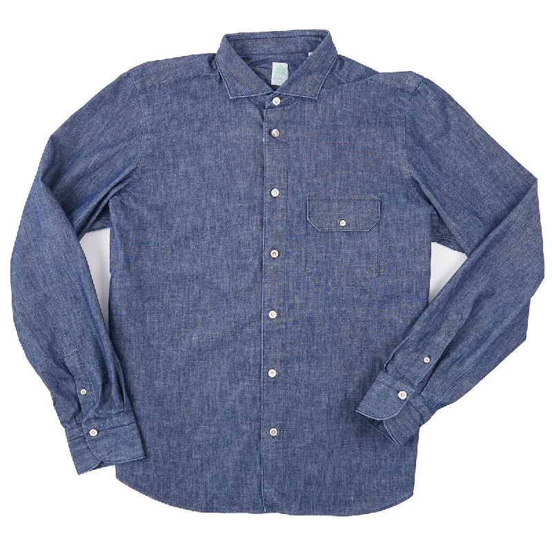 Finamore Regular-Fit Denim Shirt Laid