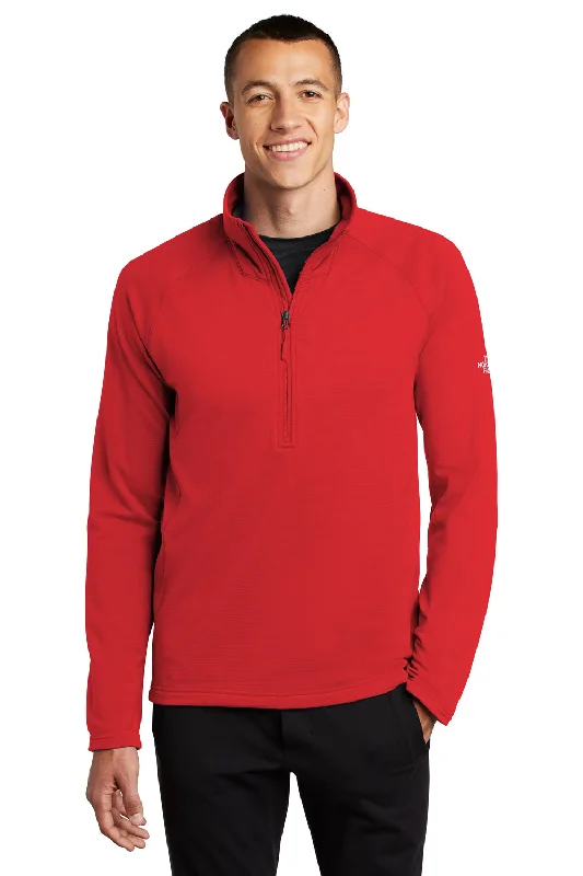 The North Face Mens Mountain Peaks Fleece 1/4 Zip Jacket - Red - Closeout Bold Men's Animal