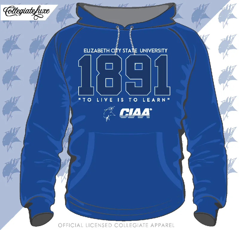 ECSU | EST. Royal Blue Unisex Hoodie (Z) Elegant Men's Cashmere