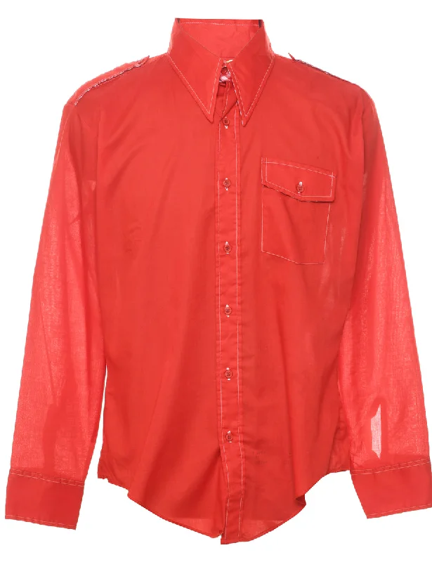 1970s Red Shirt - L Artistic Men's Hand