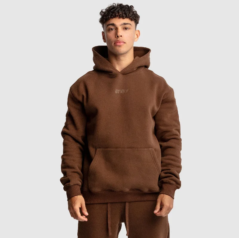 Men's DYVN Relaxed Fit Hoodie - Chocolate Unique Men's Upcycled