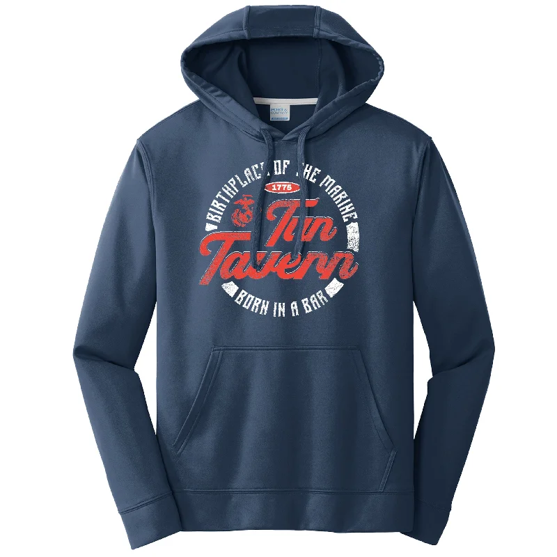 Tun Tavern Marine Corps Performance Navy Hoodie (Captain's Special.. $15 OFF) Sleek Men's Contemporary 