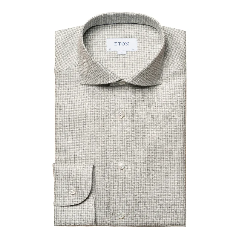 Eton Elite Slim Fit - Micro Checked Shirt Athletic Men's High