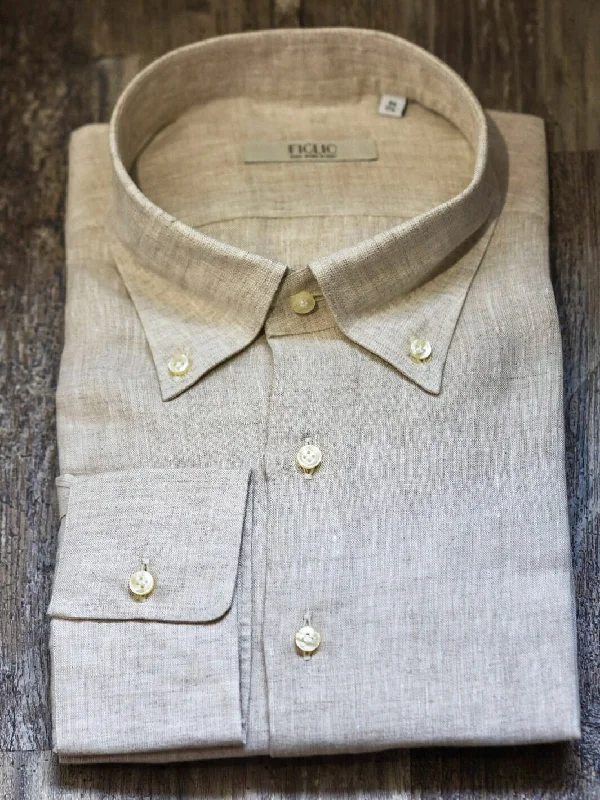 Linen Dress Shirt - Heather Grey Dynamic Men's Moto