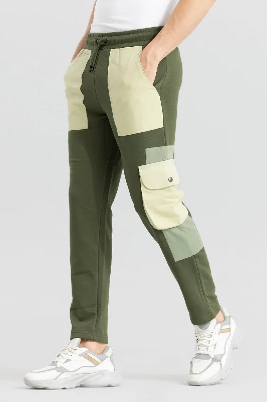 Cut & Sew Green Jogger Earthy Men's Sustainable 