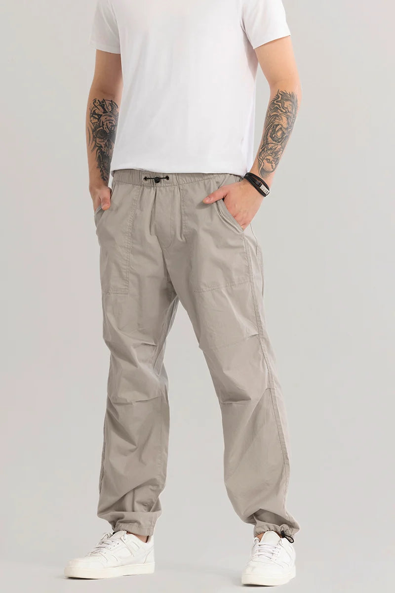 Nimbusflex Light Grey Parachute Pants Laid