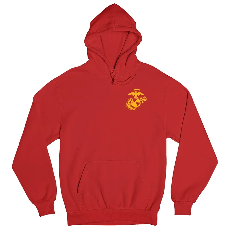 Marines Gold EGA Chest Seal Hoodie Gym