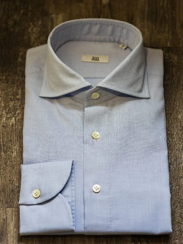 Pinpoint Oxford Dress Shirt - Light Blue Trendy Men's Scandinavian