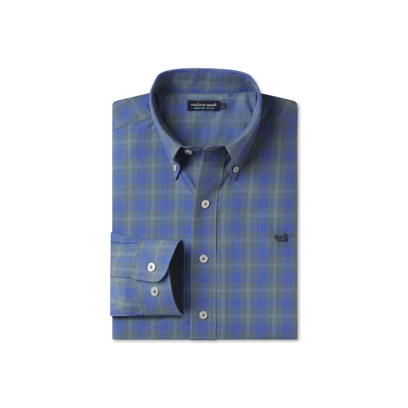 Middleton Windowpane Dress Shirt Polished Men's Satin