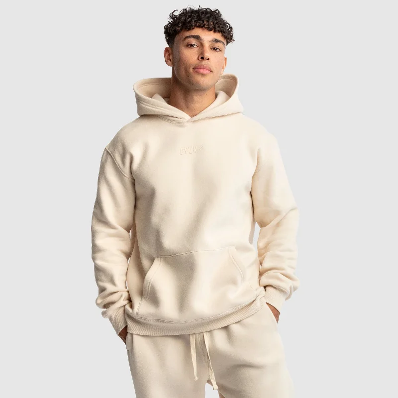 Men's DYVN Relaxed Fit Hoodie - Cream Practical Men's Quick