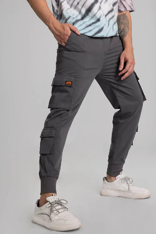 Streetstyle Ash Grey Cargo Pant Hip Men's Retro