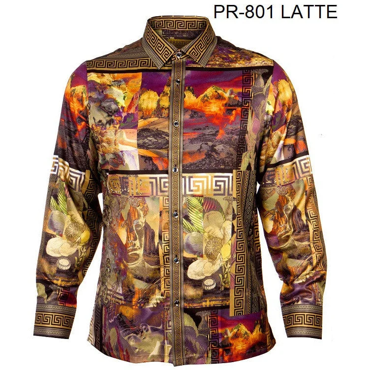 PRESTIGE BUTTON DOWN LATTE SHIRT Laid