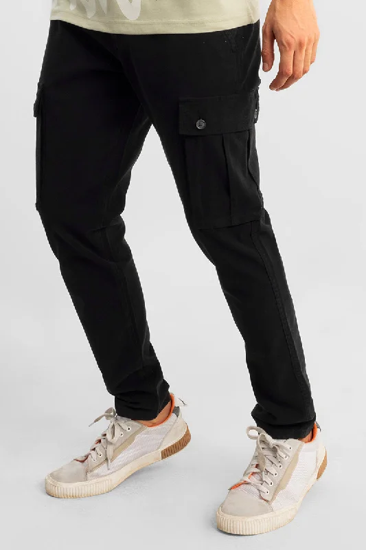 Brawny Black Cargo Pant British Gentleman Style