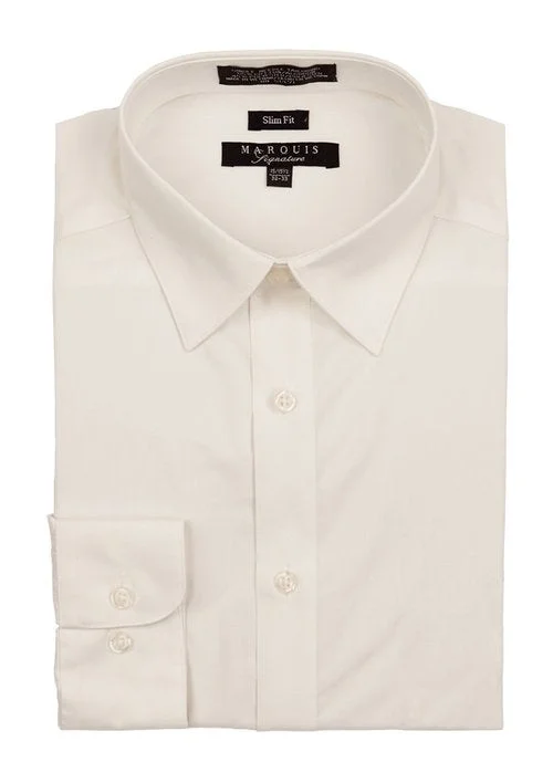 Marquis Signature Slim Fit Dress Shirt - Ecru Sophisticated Men's 