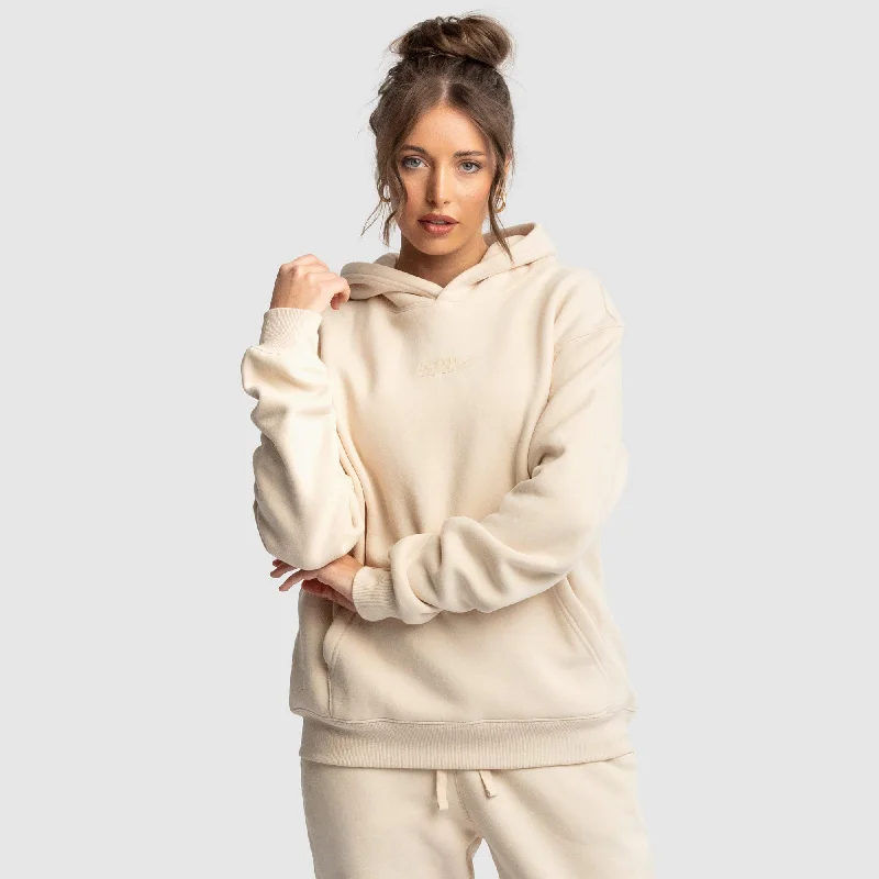 Women's DYVN Relaxed Fit Hoodie - Cream Lumberjack