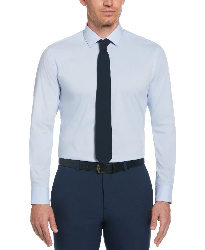 Slim Fit Solid Dress Shirt Unique Men's Patch