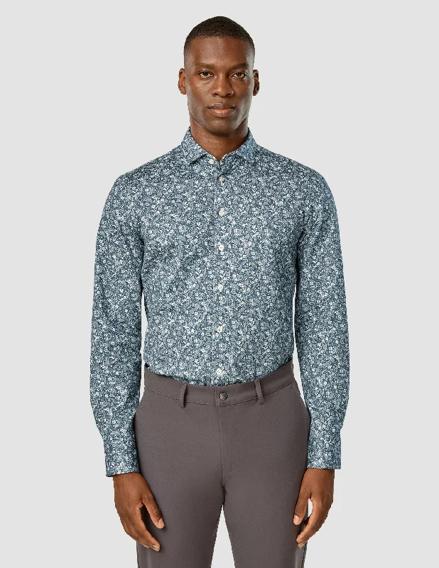 Classic Shirt Slim Midnight Bloom Beach