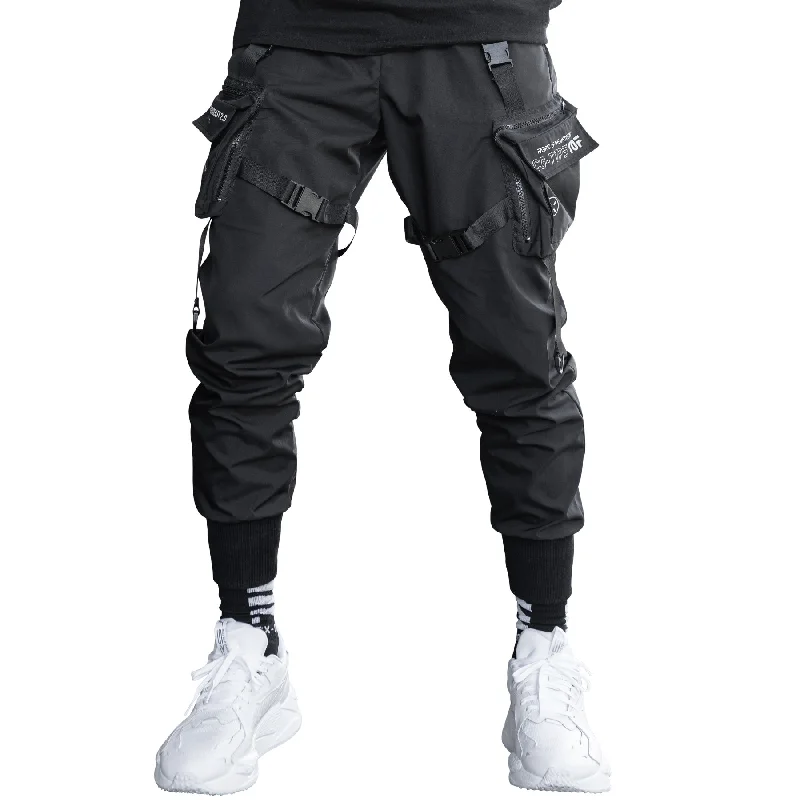 CG-Type 10F Black Cargo Pants Polished Men's Satin