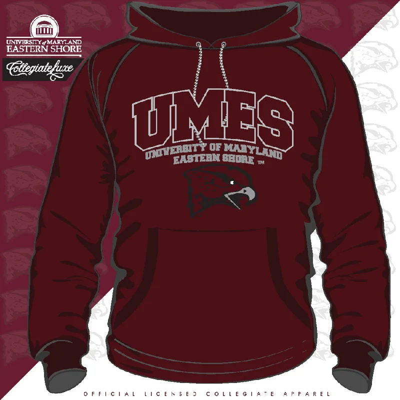 Maryland Eastern Shore | UMES |  ARCH LOGO Maroon Unisex Hoodie (**) Youthful Men's Anime