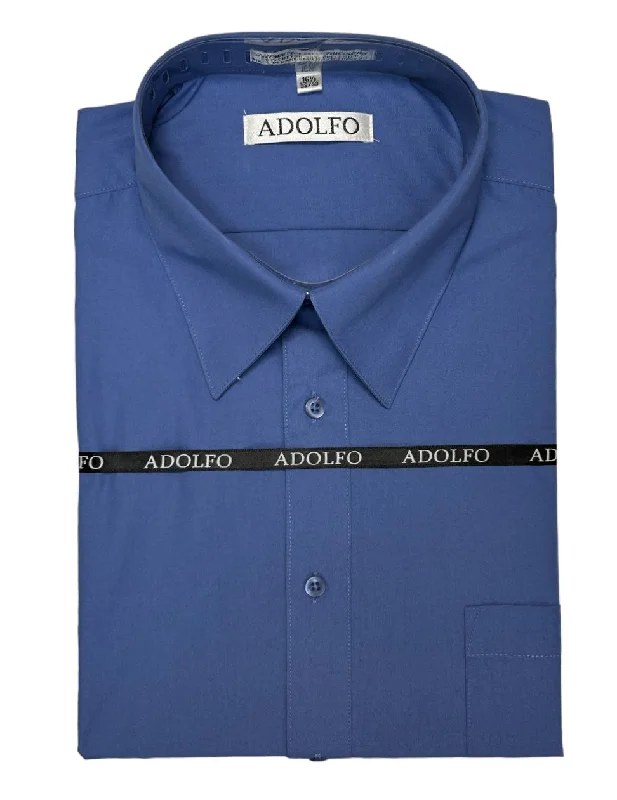 Adolfo Regular Fit Dress Shirt -French Blue Practical Men's Multi