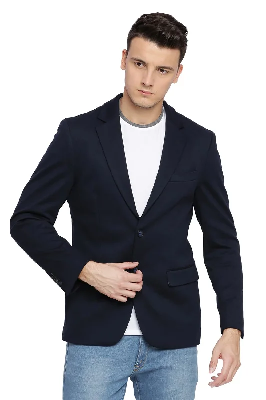 Comfort Fit 2 Button Knit Blazer Sharp Men's Italian