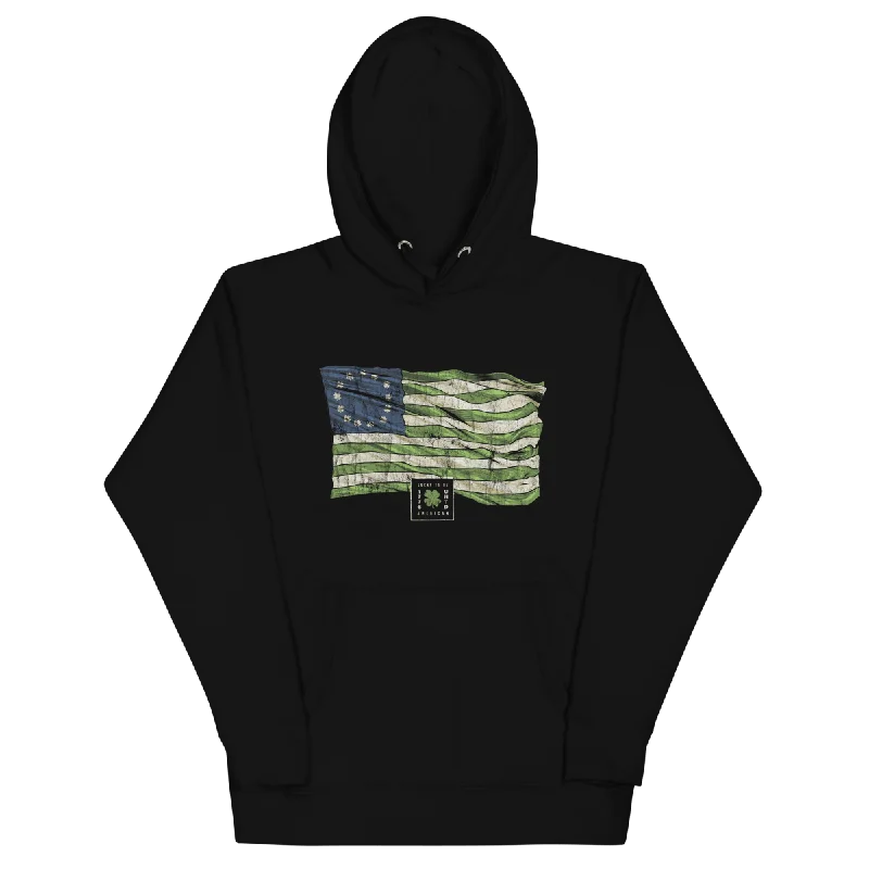 St. Paddy's Betsy Ross Flag Hoodie Cozy Men's Winter