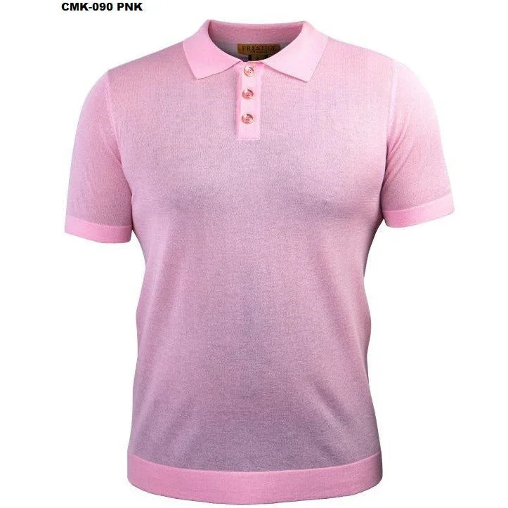 PRESTIGE POLO PINK  3 BUTTON SHIRT Youthful Men's Anime