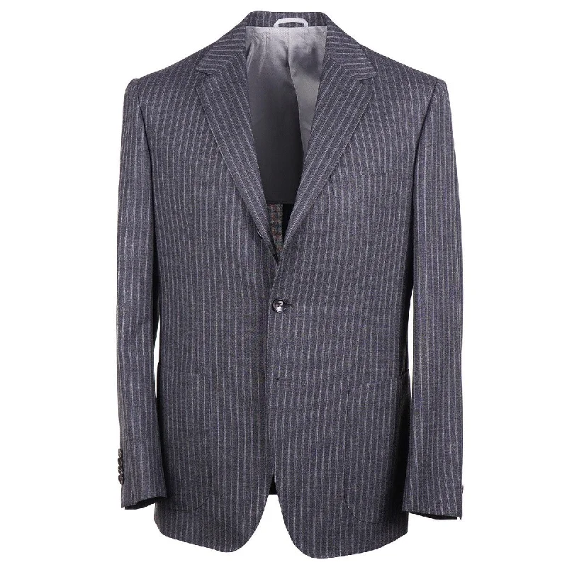 Sartorio Slim-Fit Crisp Wool Suit Monochromatic Office Style