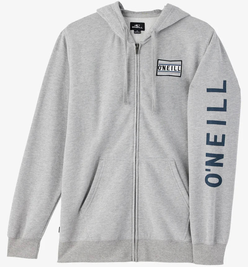 Oneill Fifty Two Zip Hoodie - Heather Grey British Gentleman Style