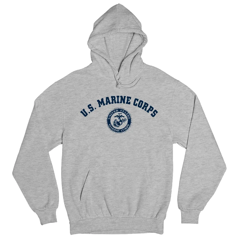 U.S. Marine Corps Sport Gray Hoodie Casual Men's Short