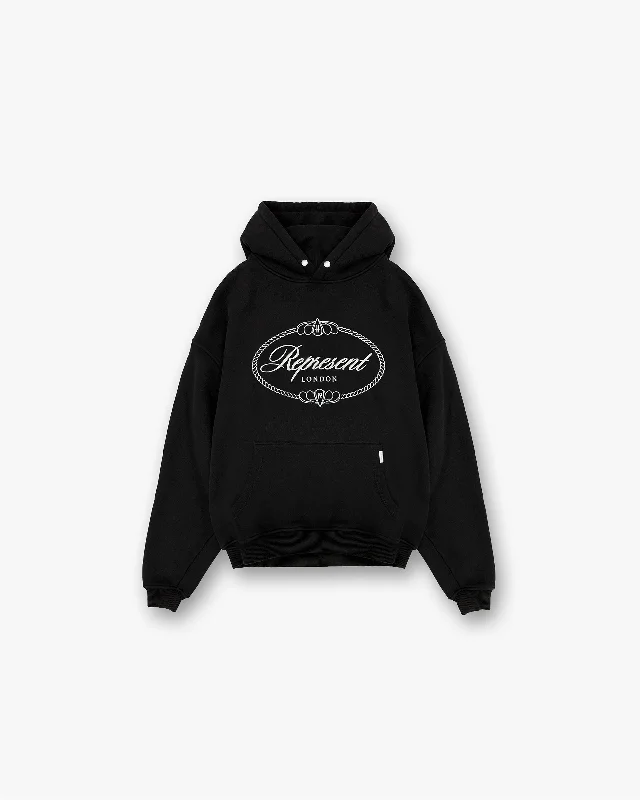 Represent X Harrods Crest Hoodie - Jet Black Casual Men's Japanese 