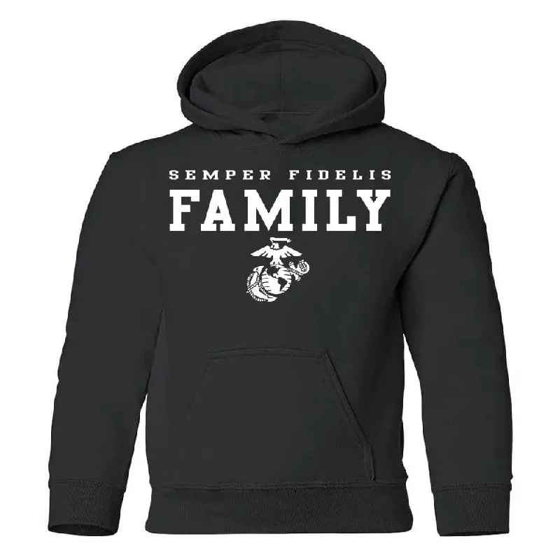 Semper Fi Family Youth Hoodie Stylish Men's Neon