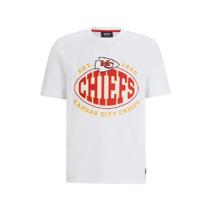 BOSS x NFL stretch-cotton T-shirt with collaborative branding Masculine Men's 