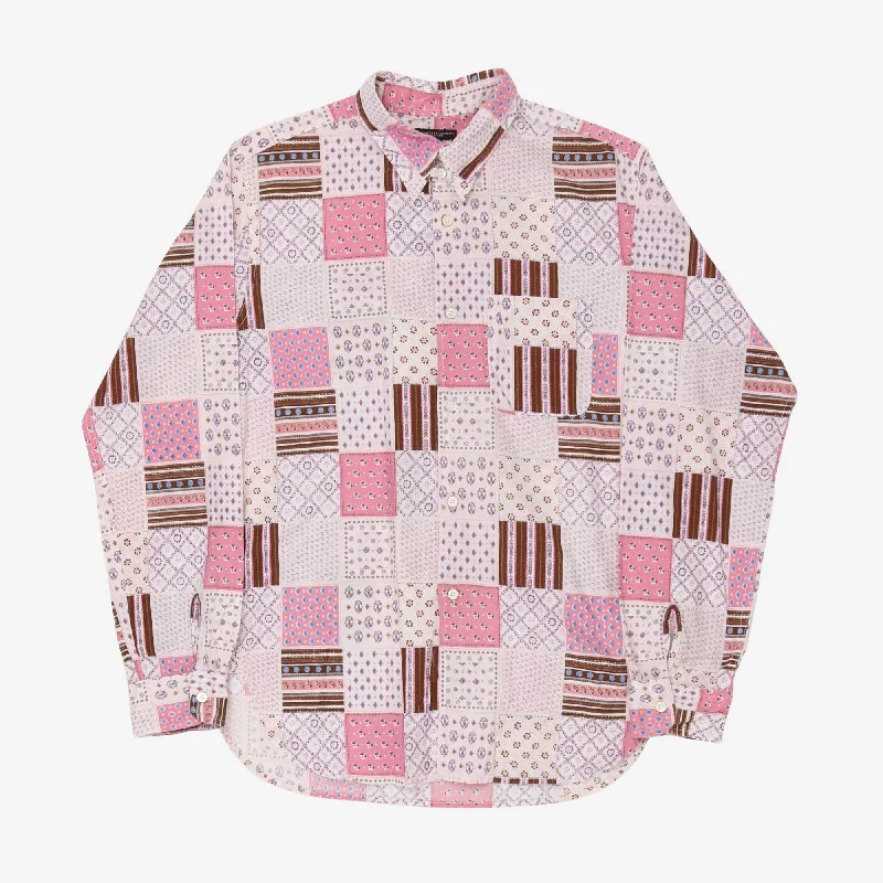 Patchwork Shirt Dynamic Men's High