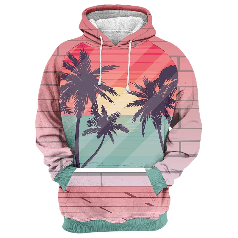 Twilight Hour Hoodie Stylish Men's Tropical 