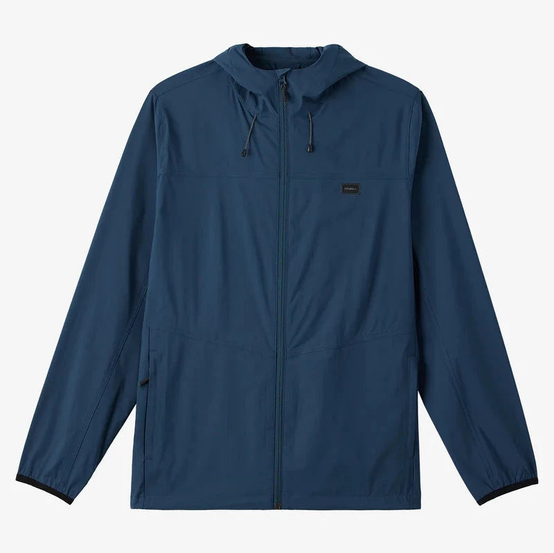 Oneill TLVLR Hooded Stretch Windbreaker Jacket - Navy Street