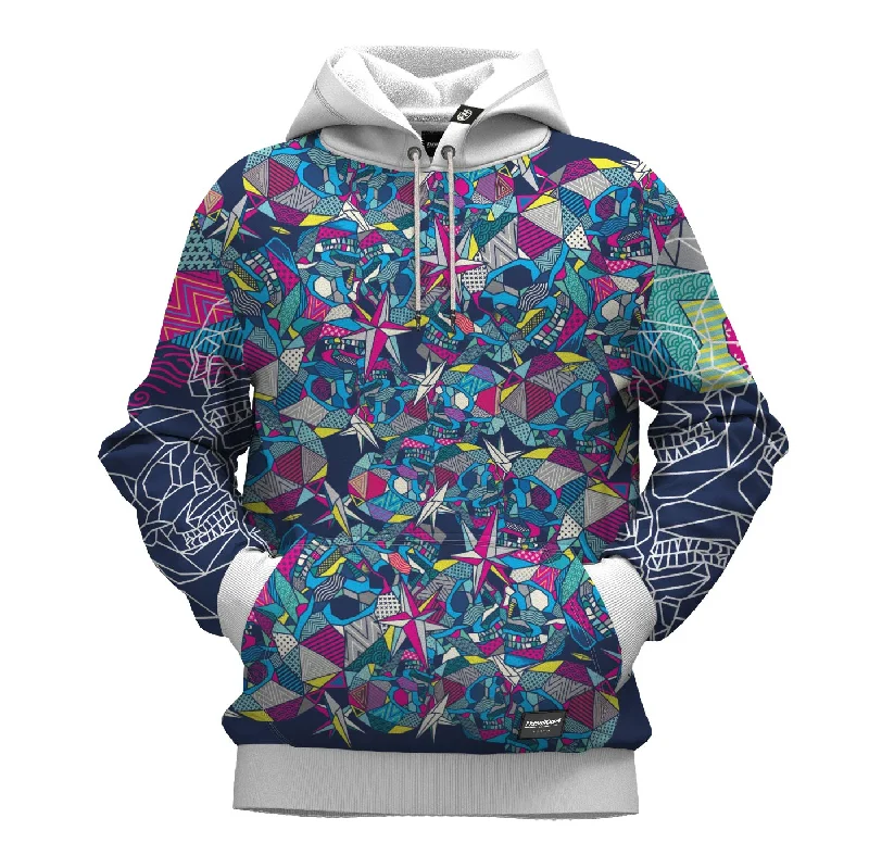 Geometric Skull Hoodie Bohemian Men's Free