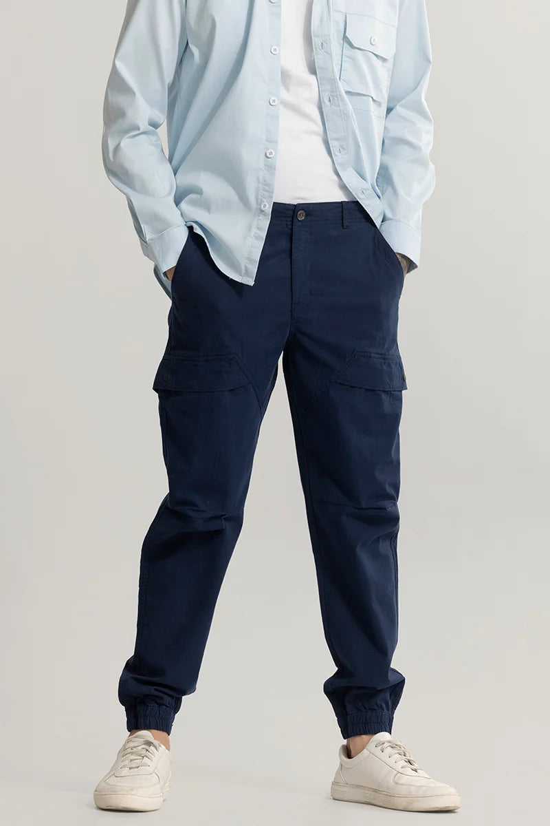 Streetcargo Navy Cargo Pant Monochromatic Office Style