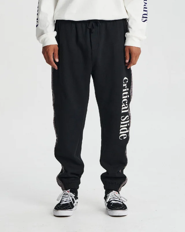 Offset Tape Trackie - Vintage Black Traditional Men's Wool