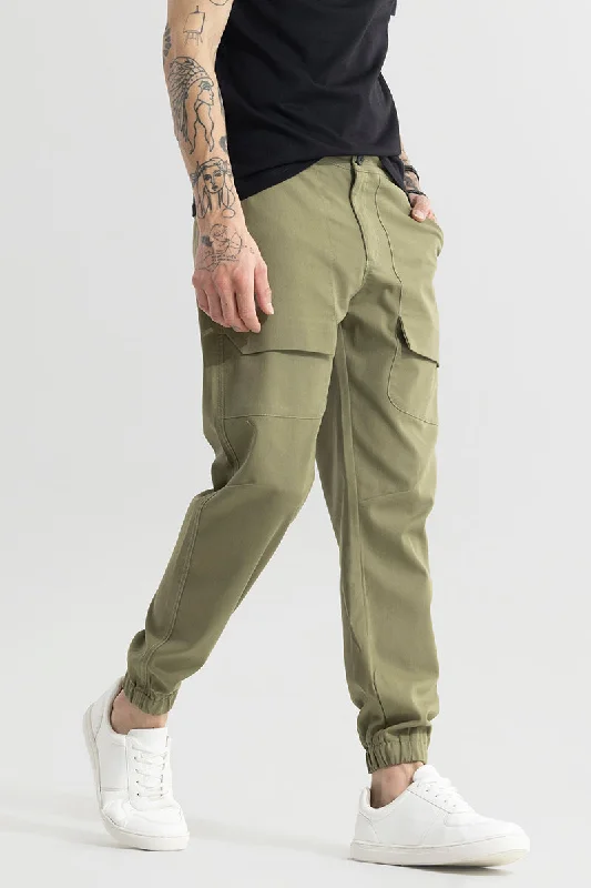 Rustic Green Cargo Pant Earthy Men's Hemp