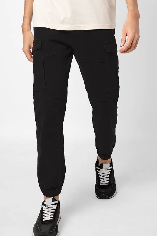 Steezy Pro Black Cargo Pants Gym