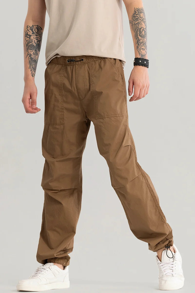 Nimbusflex Brown Parachute Pants Cool Men's Distressed