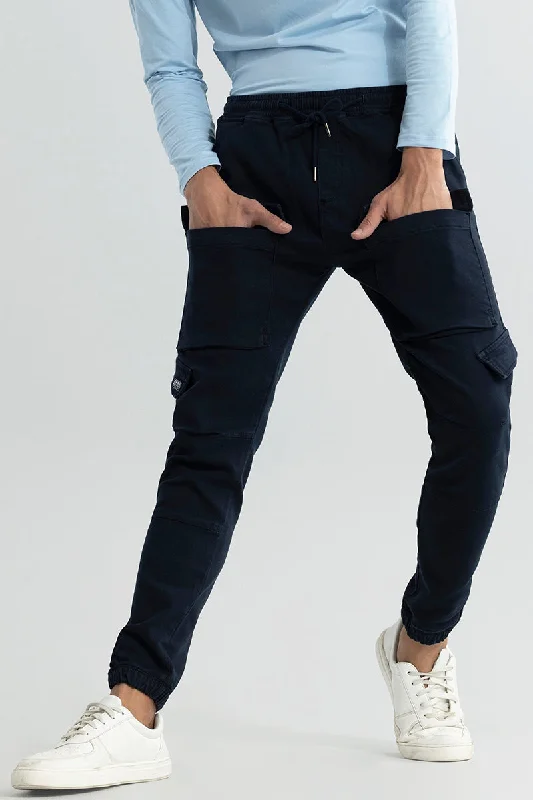 Combat Navy Soft Denim Cargo Pant Organic