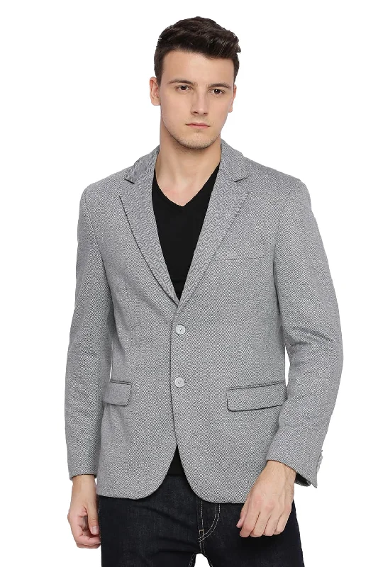 Comfort Fit 2 Button Knit Blazer Cool Men's Distressed