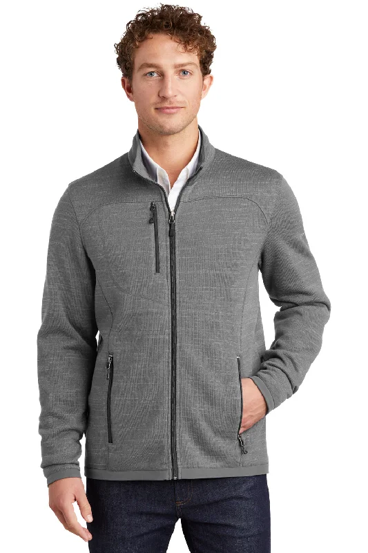 Eddie Bauer Mens Pill Resistant Fleece Full Zip Jacket - Heather Dark Grey Sophisticated Men's 