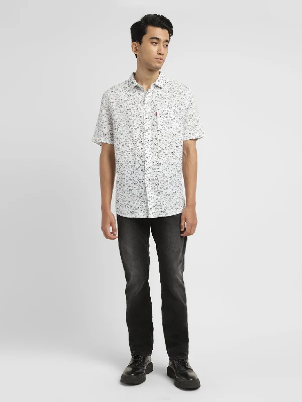 Men's Printed Slim Fit Shirt Traditional Men's Country