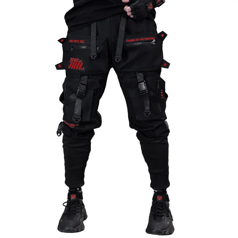 CG-Type 12X(U) Black Red Cargo Pants Laid